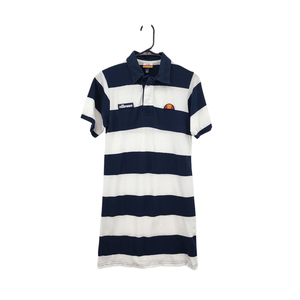 Ellesse Women's 100% Cotton Wide Stripes Polo Dress - UK 6